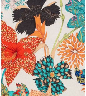 Kimono Flowers-Fond Creme