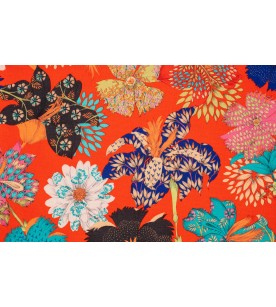 Kimono Flowers-Fond Rouge 2