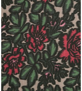 Jardin D'Ikat-Vert/Rose Sur...