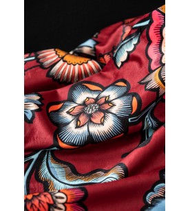 Indienne-Fond Bordeaux... 2