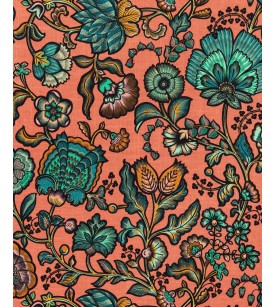 Indienne-Fond Saumon Sur...