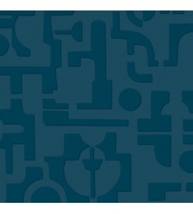 Abaca Empreintes Bleu Encre...