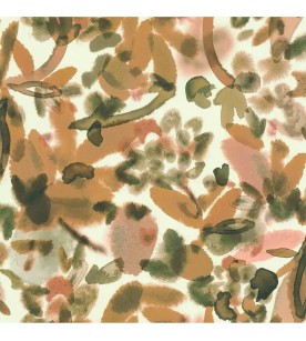 Vi Fleurs Aquarelle Marron,...