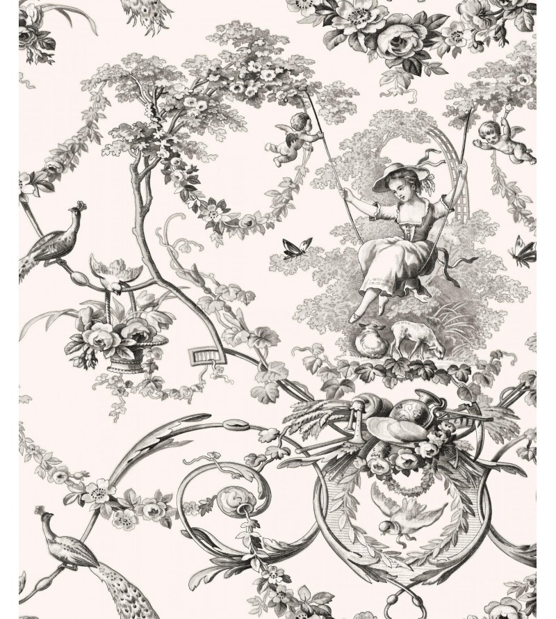 Ludivine Noir Fond Ecru 1161605