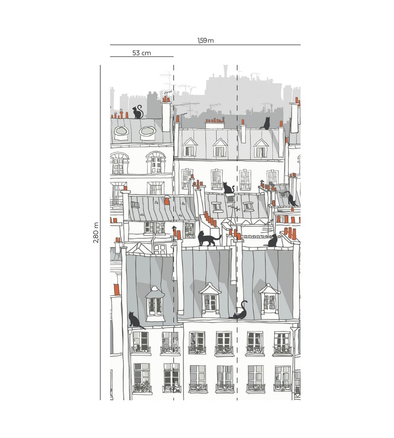 Panoramique City Cats 3 Les Rouge,...