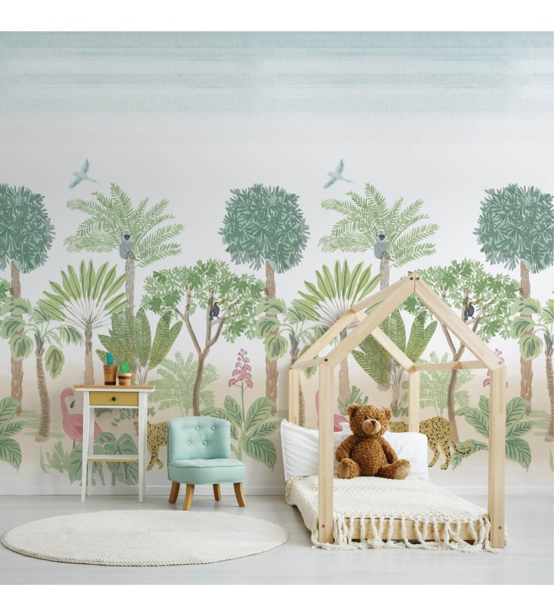 Panoramique Jungle Naive 3 Les Vert...