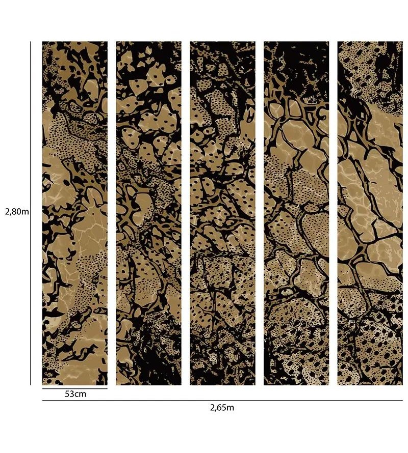 Panoramique Reptile  5 Les Ocre,Noir...