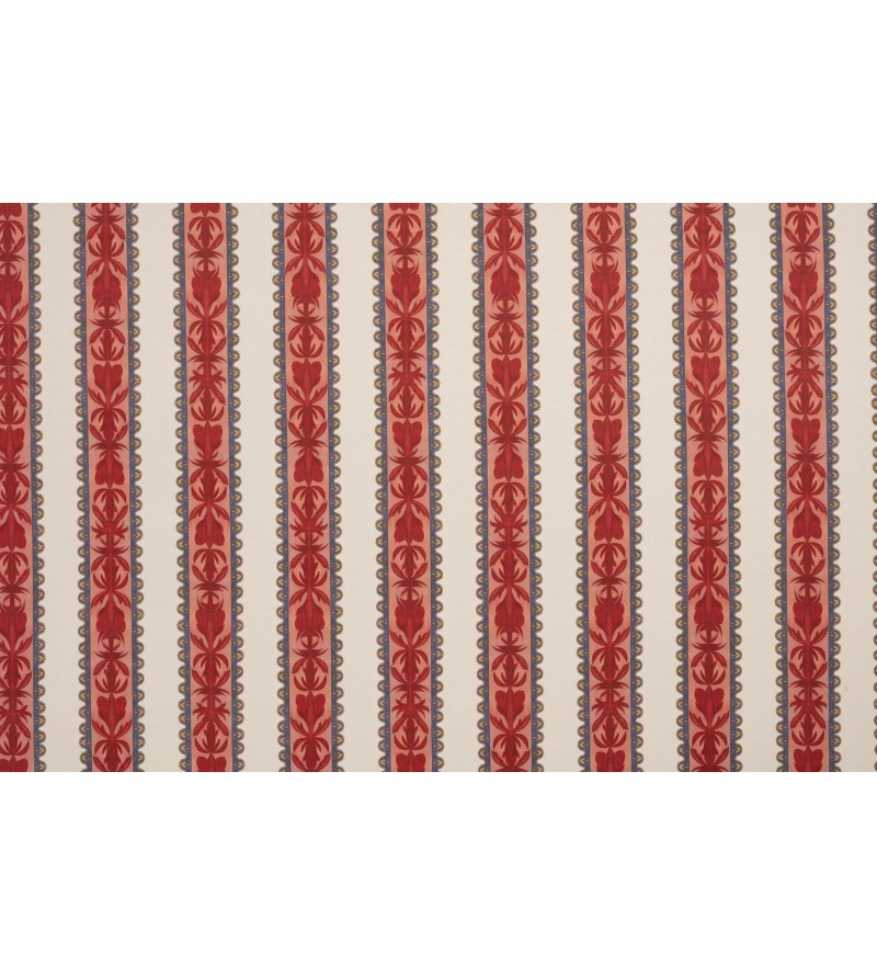 Rayures Ornementales Framboise/Creme...