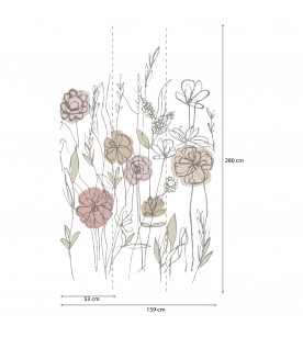 Panoramique Graphic Flowers...