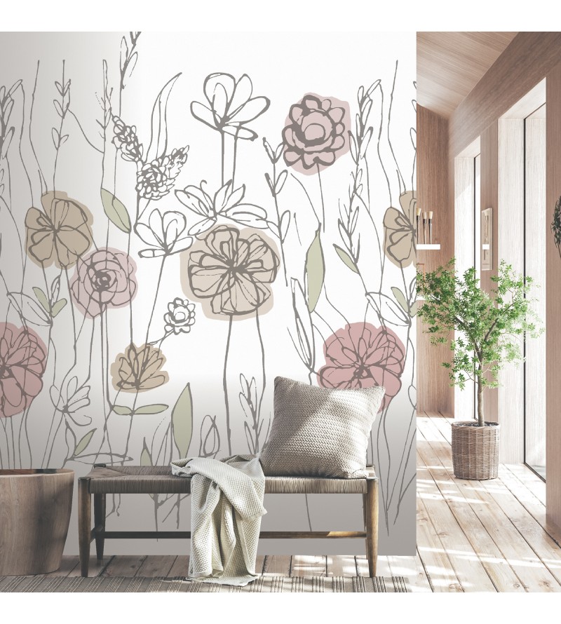 Panoramique Graphic Flowers 3 Les...